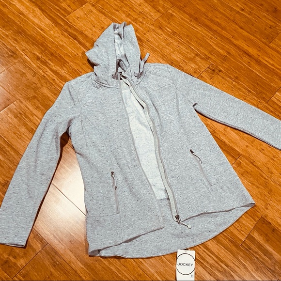 Jockey Tops - Jockey gray tunic-length hoodie